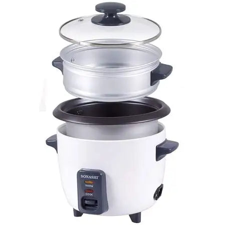 جهاز طهي الأرز والخضروات بالبخار من علامة سوناشي الفرنسية الموثوقة 2.8 لتر